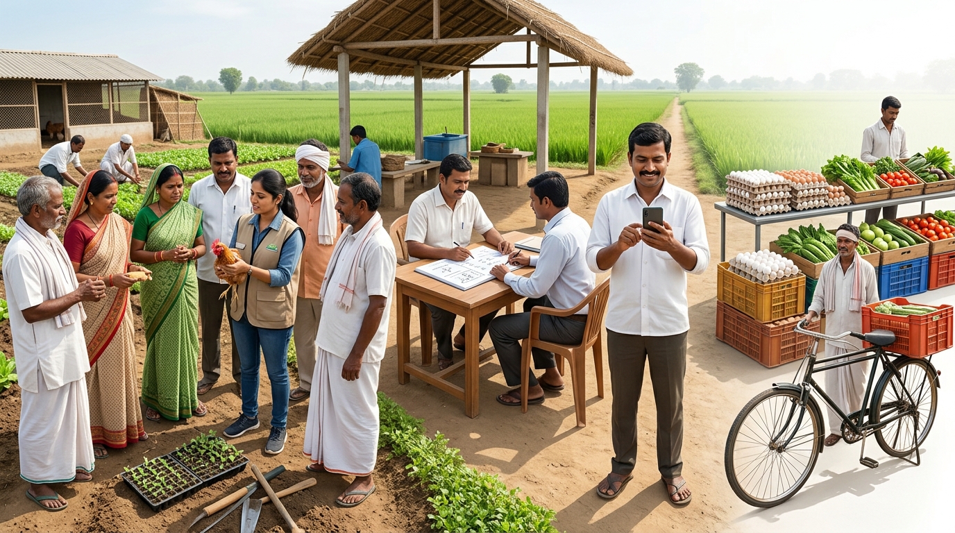 Professional agriculture training and digital system access